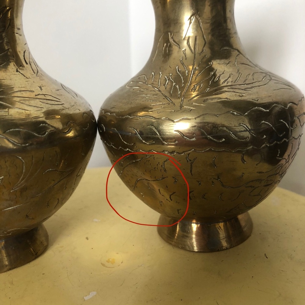 Brass Mini Vases - Picture 6 of 7